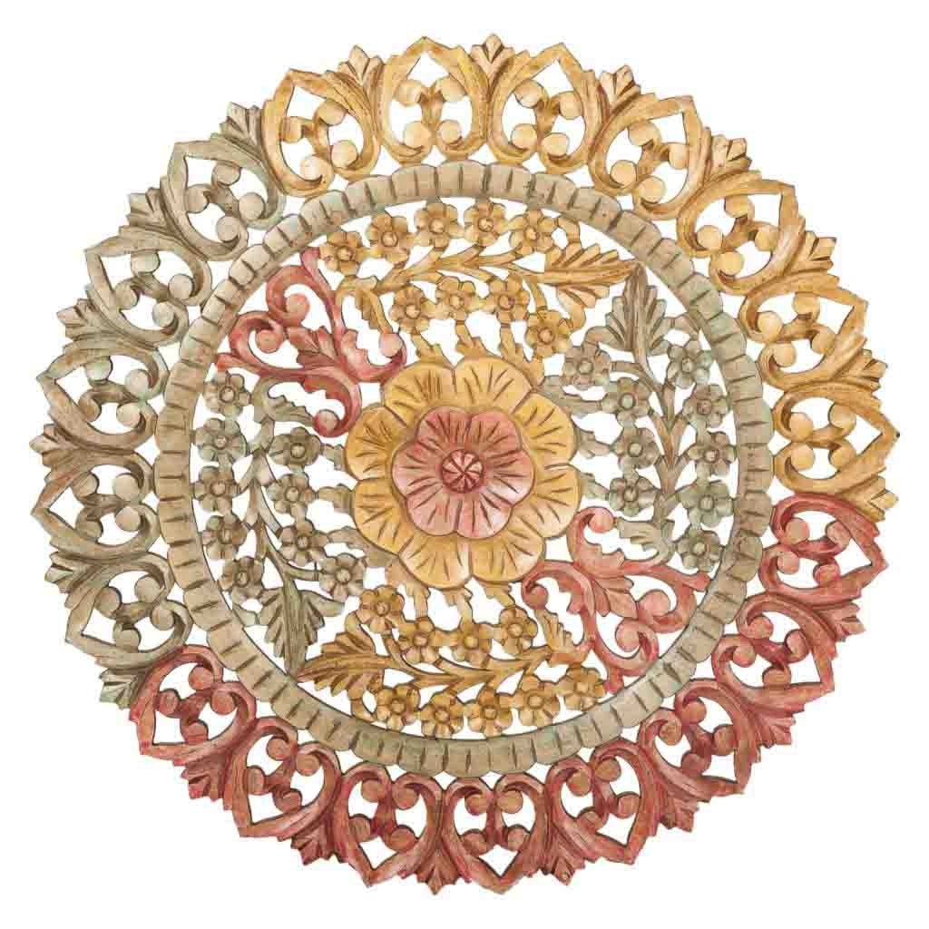 Pannello da parete in legno marrone artigianale 90x90x2,5h cm