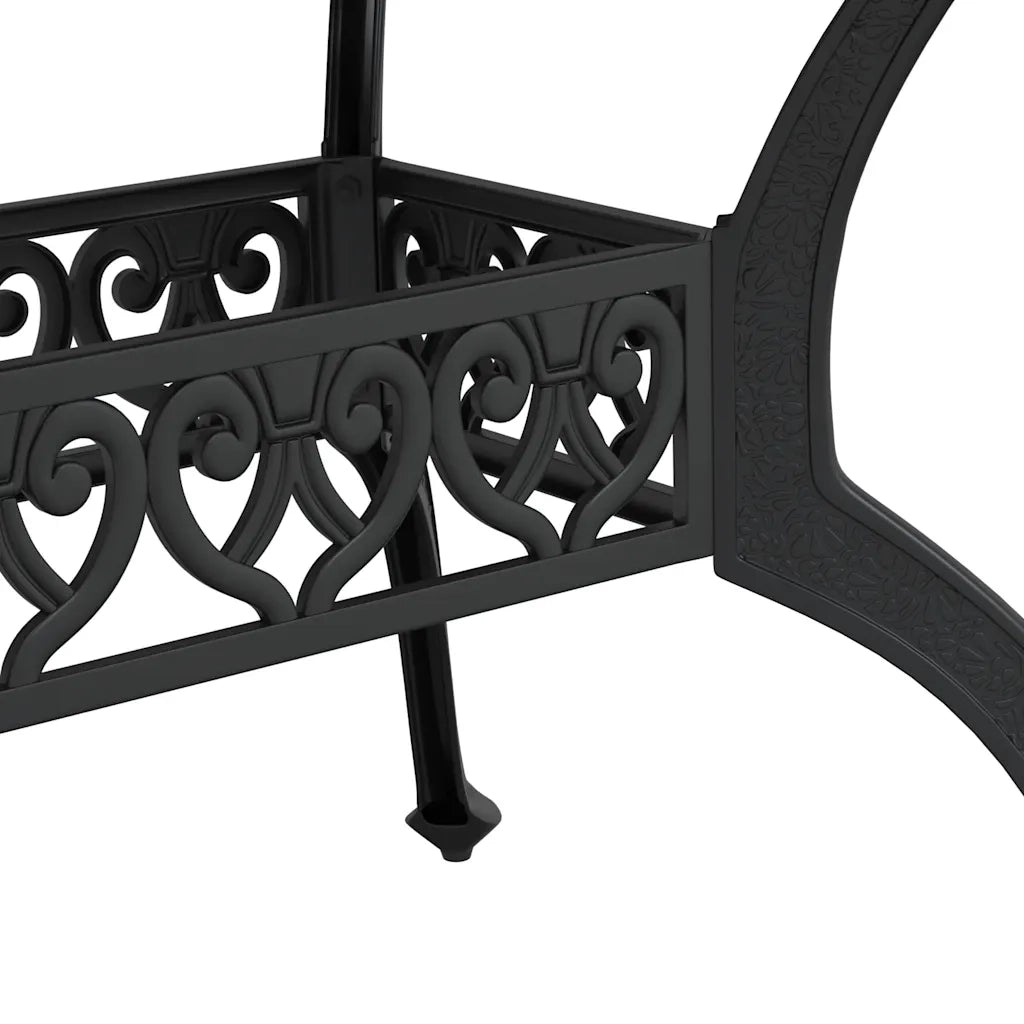 vidaXL Set da Pranzo da Giardino 5 pz Nero in Alluminio Pressofuso