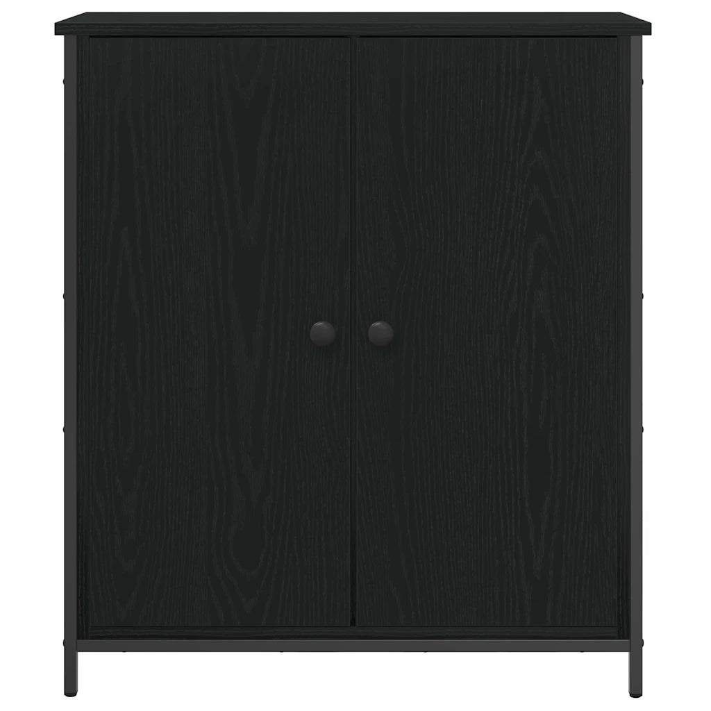 Credenza-Buffet-Armadio da cucina Rovere nero 70 x 30 x 80 cm Legno multistrato 560454