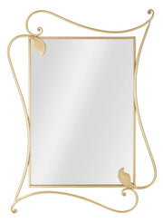 Specchio Petal 80x4x110 cm in Ferro e MDF Oro