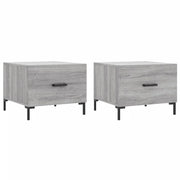 2 pz Tavolini salotto | Tavolino da caff¨¨ | Tavolino da Soggiorno Grigio Sonoma 50x50x40cm Legno Multistrato