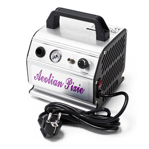 Compressore per aerografo AS176 a 1 cilindro, silenzioso e oil free 3 bar, con manometro