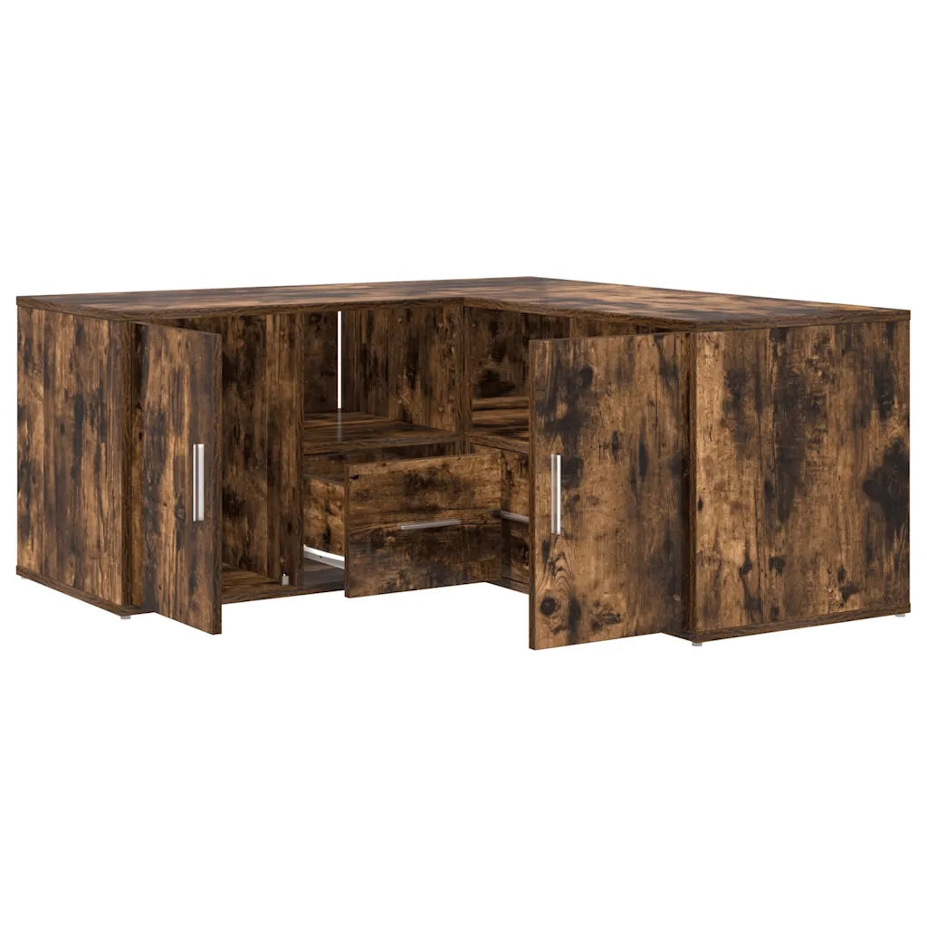 Mobile Angolare Rovere Fumo 160x40x45 cm in Truciolato 3307823