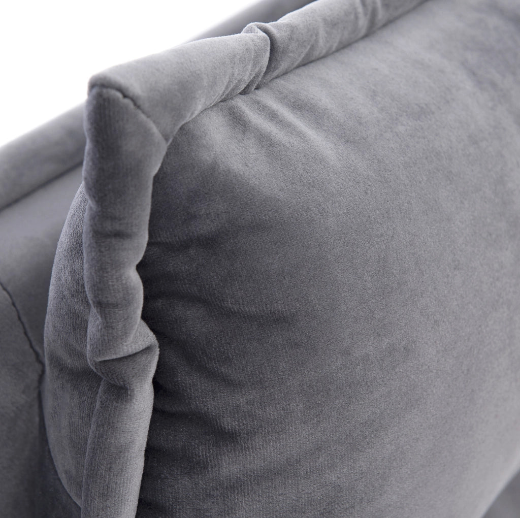 Letto matrimoniale contenitore 140x200 cm con testiera regolabile; velluto grigio