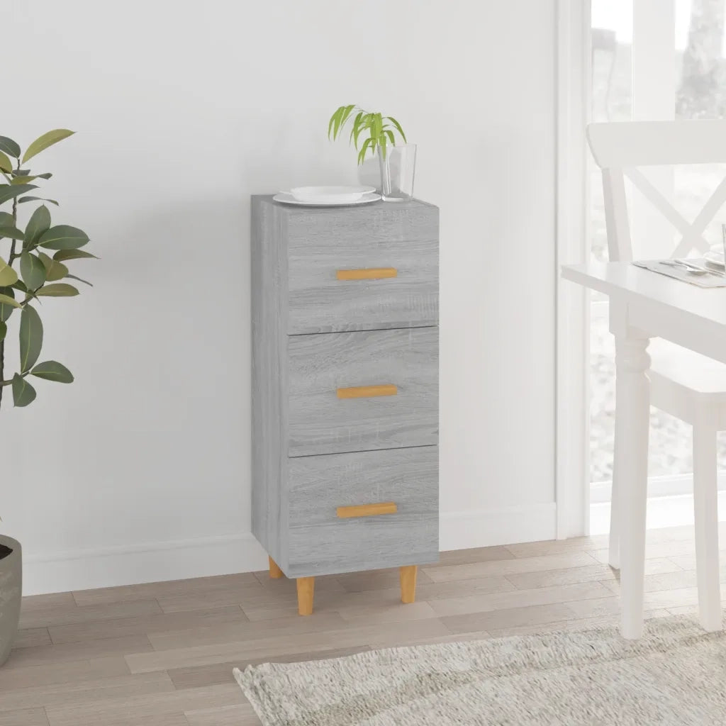 Credenza Grigio Sonoma 34,5x34x90 cm in Legno Multistrato 817409