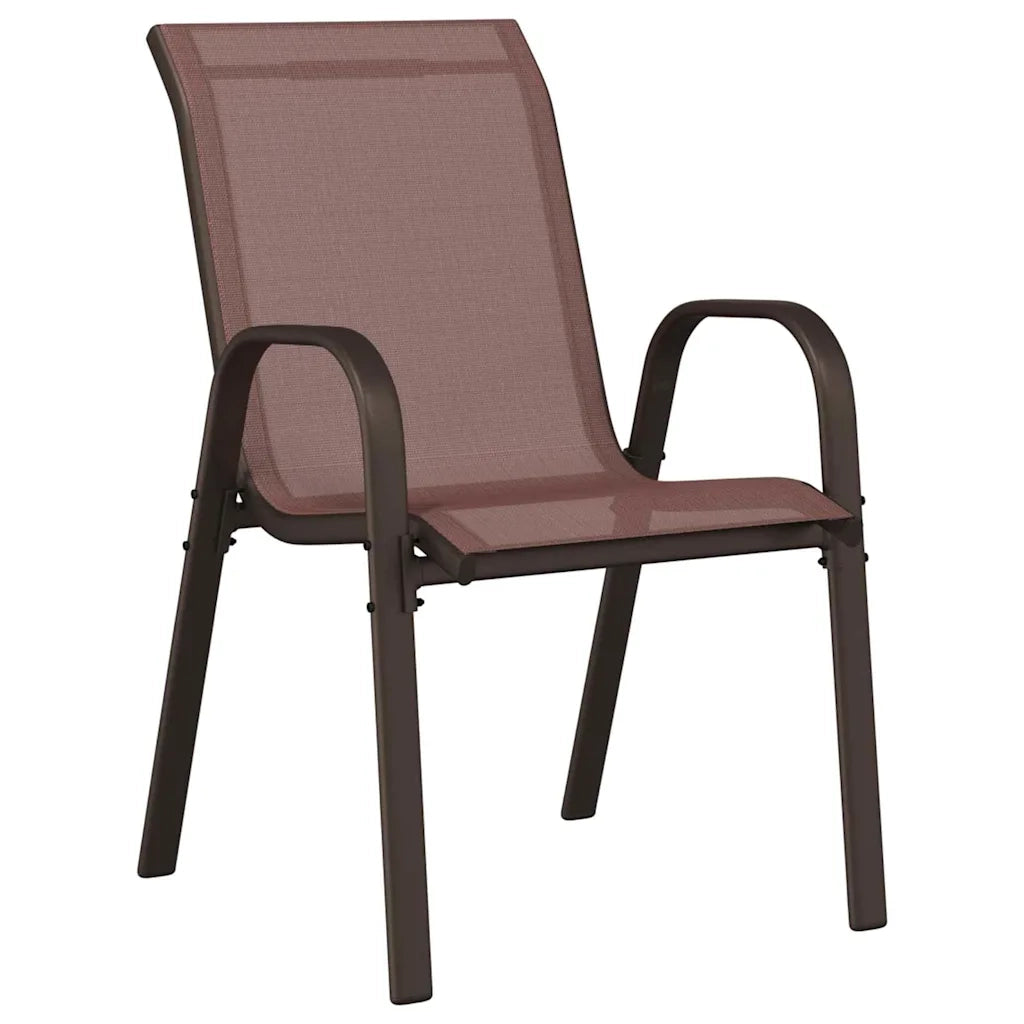 Set Bistro da Giardino 3 pz | Set Salotto da Giardino Marrone Acciaio