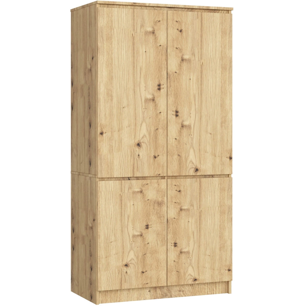 Armadio AKORD S90 4 ante Quercia Artisan 90x51x180 cm