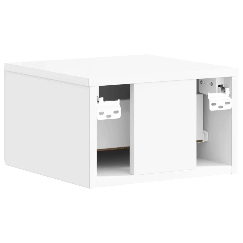 Mobiletto da notte a muro Bianco Lucido 34,5 x 33 x 20 cm 899113