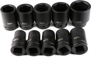 Set di doppi 10 pezzi 1 pollice metrico, doppi in plastica con scatola di conservazione, comodo e duraturo