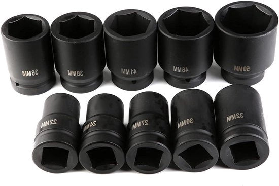 Set di doppi 10 pezzi 1 pollice metrico, doppi in plastica con scatola di conservazione, comodo e duraturo