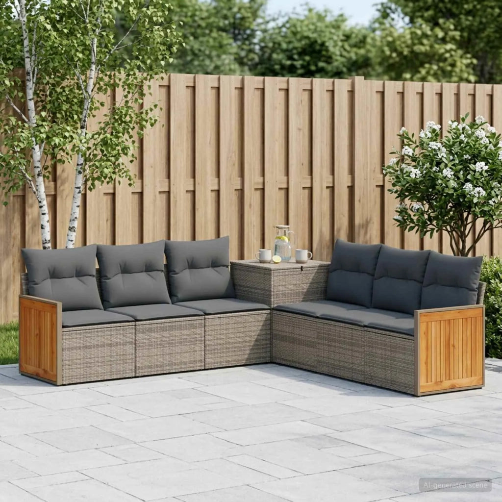 Set di divani 7 pz Grigio e Grigio Scuro 3448888