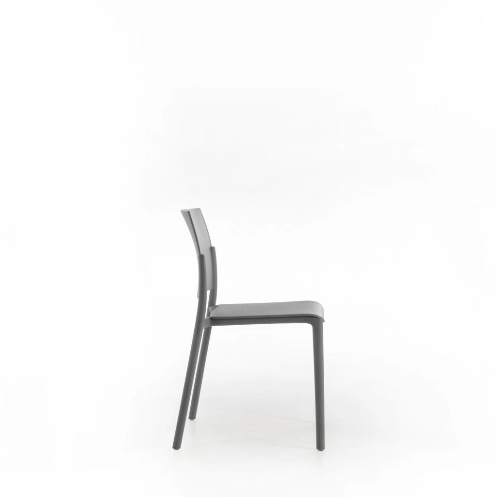 Set 4 Sedie 55x52,5xH81 cm in Polipropilene Venus Grigio Chiaro