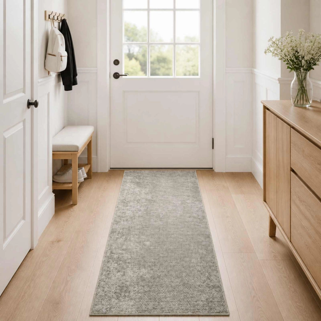 Tappeto Beige 100 x 400 cm 100% Poliestere 3 mm Lavabile 42041647