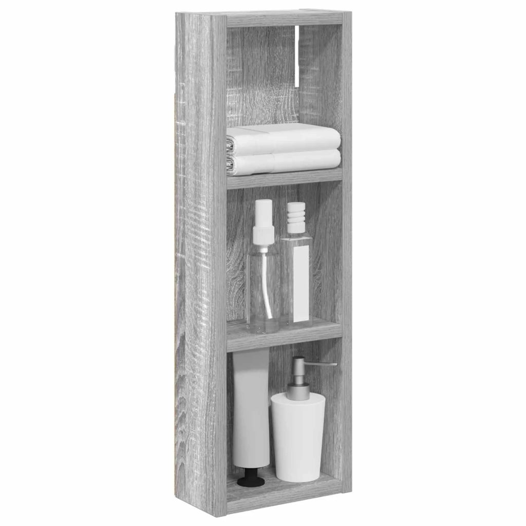 Armadio da bagno a muro Sonoma grigia 20 x 10 x 60,5 cm 889292