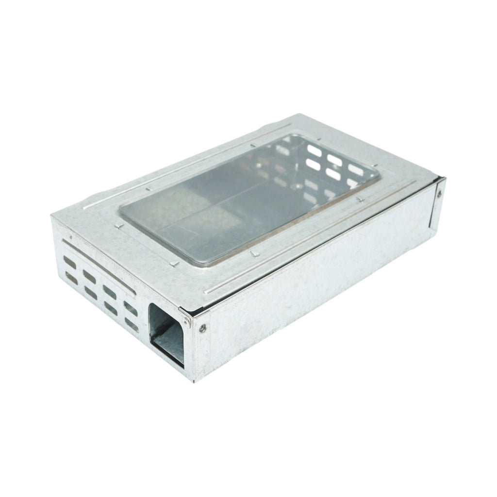 Trappola per topi professionale in metallo zincato, dimensioni 26,2x16,2x6 cm
