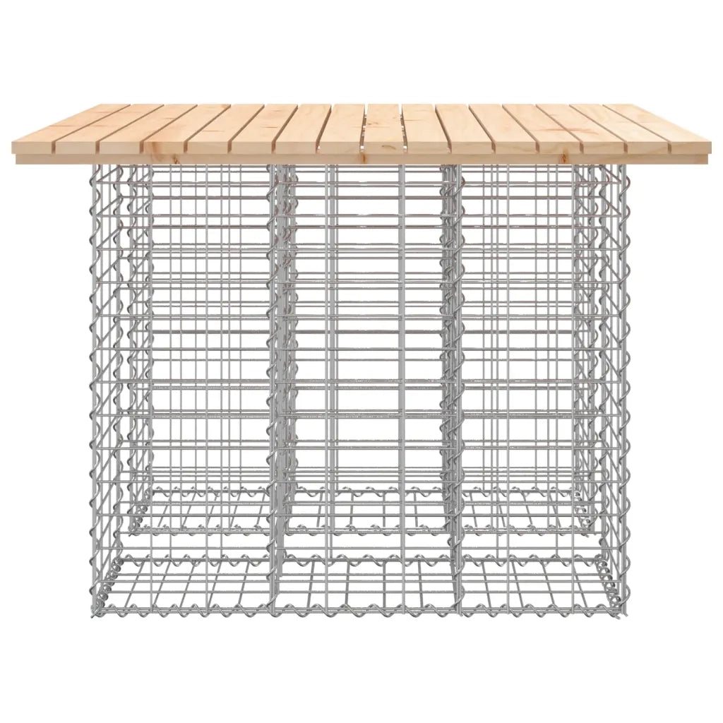 Tavolo da giardino in gabbione design 100x102x72 cm in legno massello di pino 834368