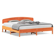 Letto matrimoniale | Letto per adulti | Giroletto senza Materasso Marrone Cera 180x200 cm Legno di Pino