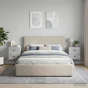 Mobiletto da notte a muro con cassetto 2 pcs Grigio Cemento 897962