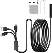 Camera di ispezione 3-in-1 - Endoscopio - Sonda flessibile - Cavo di 5 metri - 200 Pixel - Compatibile con iOS/Android - Endoscopio