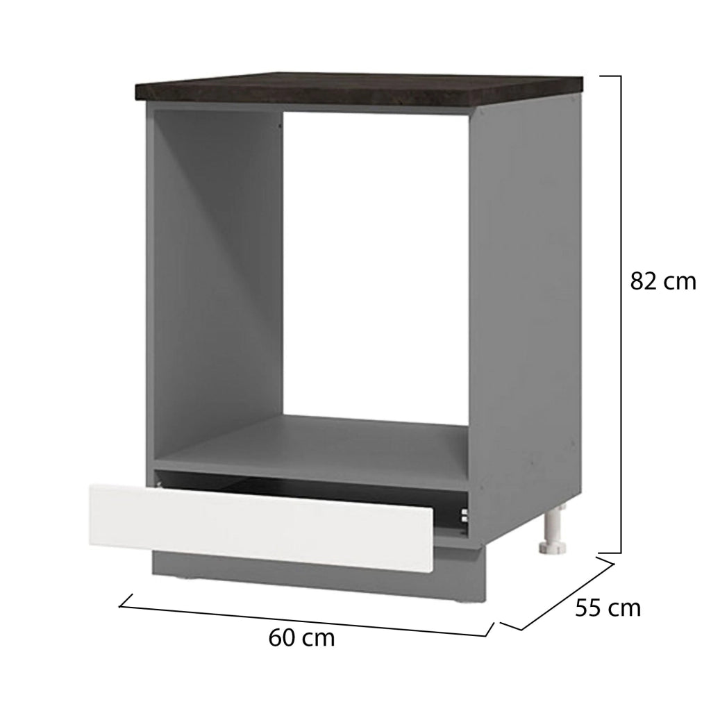 Mobile da Cucina Moiolaaa, Dispensa da Cucina un Cassetto, 55x60x82h cm Bianco