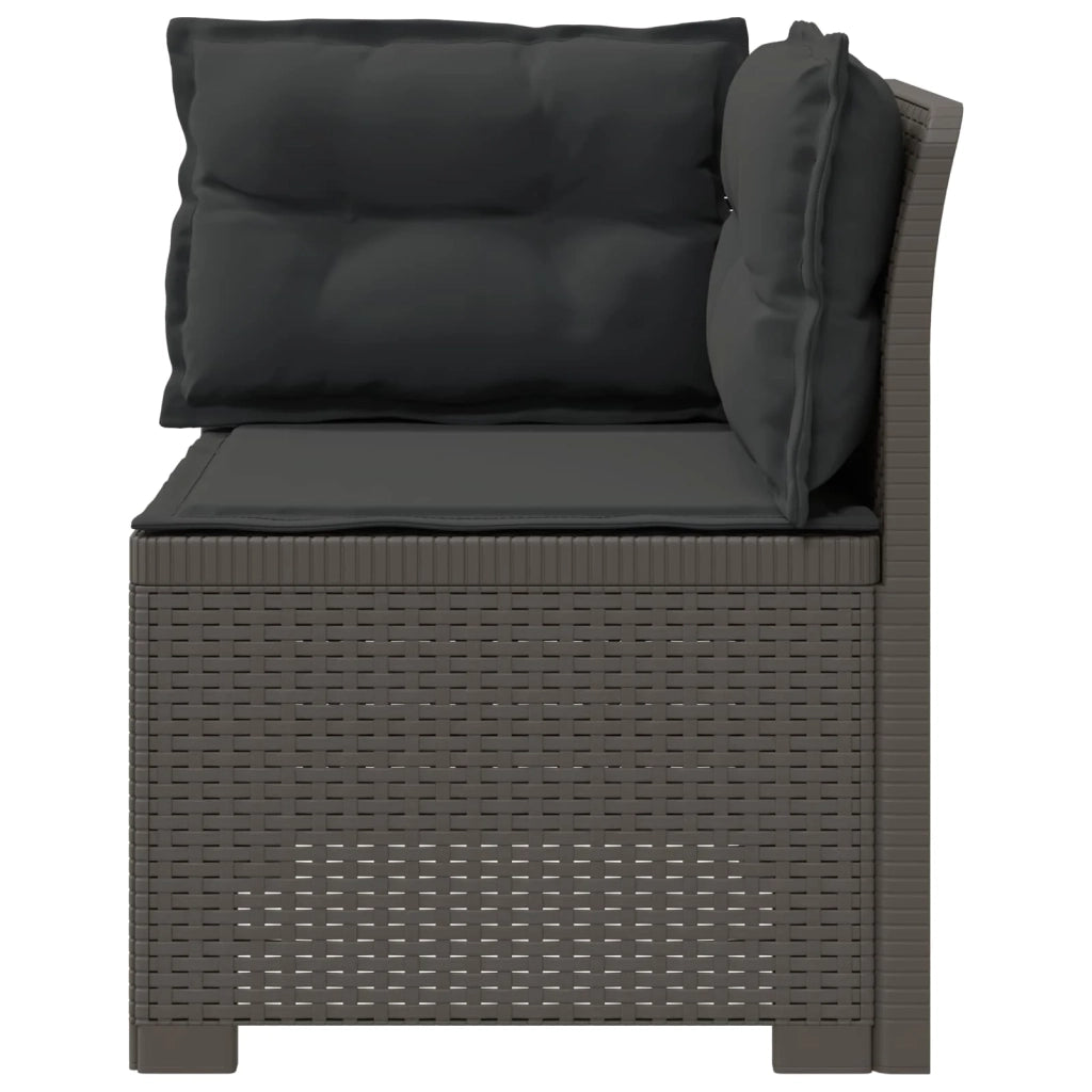 Divano da esterno-Divano da Giardino a 1 Posto con Cuscini Aspetto Rattan PP 991847