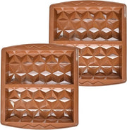 Set di forme di cioccolato in silicone Dubai 2 pezzi | Forme per cioccolato con forme in silicone (B)