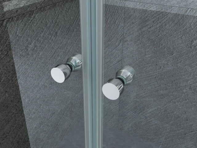 Porta doccia due ante saloon cristallo 8mm trasparente h.195cm Marlon 155 cm