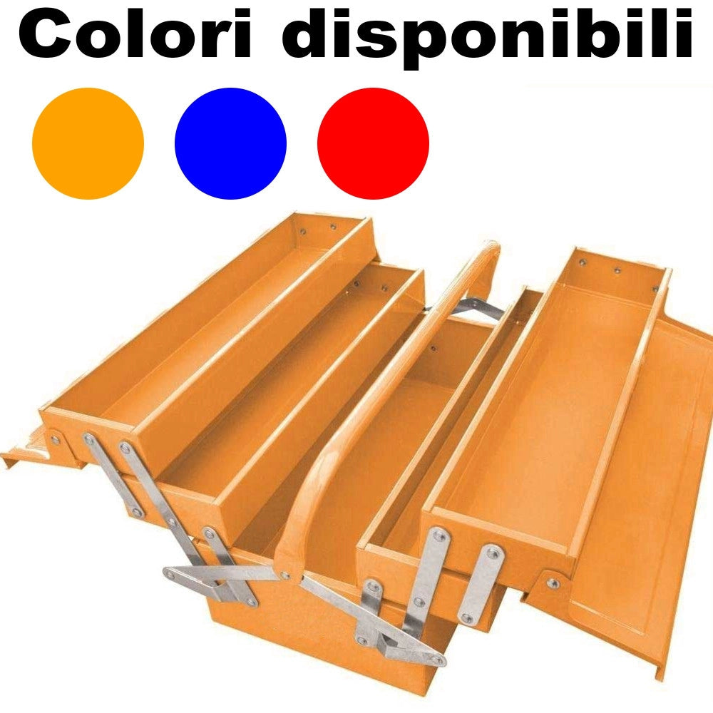 Trade Shop - Cassetta Porta Attrezzi In Metallo Estensibile 40 X 20 X 19,5cm Organizer -