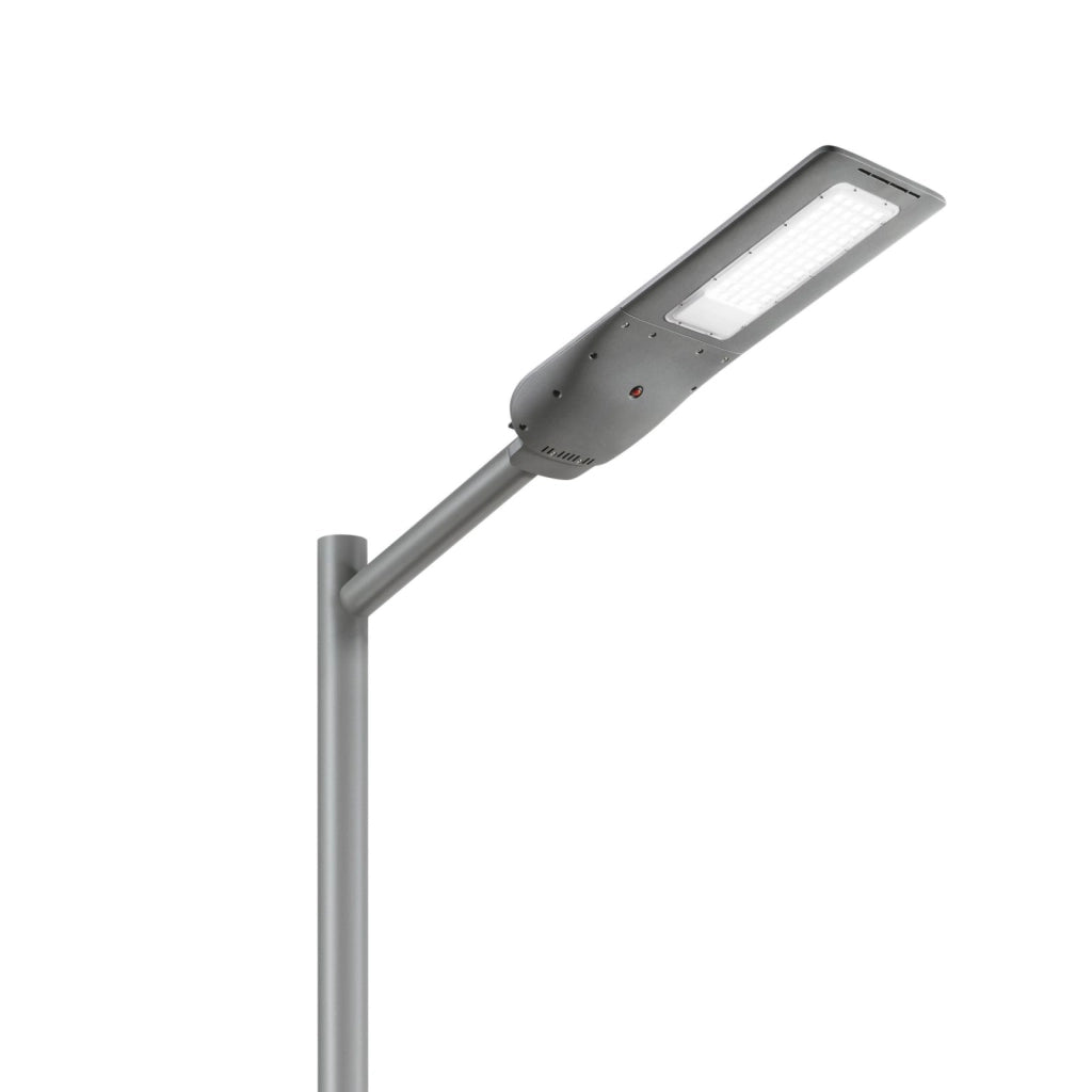 FARO SOLARE STRADALE LED AUREUS ANTRACITE 20W 1600LM 3000K CON PANNELLO SOLARE INCORPORATO IP65 65,8