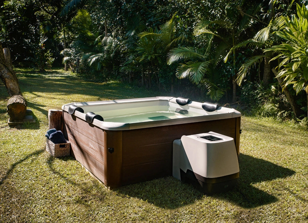 Vasca Idromassaggio Spa Oslo Amber Aero Plus Smart con Wifi per 6 Persone 180x180x65 cm in Materiale Plastico Effetto
