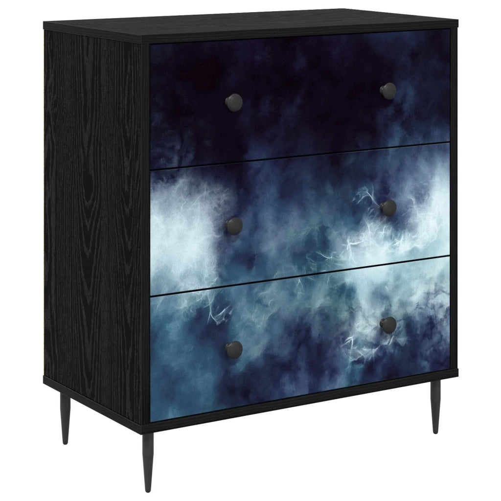 Cassettiera RAALTE Stampa in marmo blu 66 x 36,5 x 76 cm 8007372
