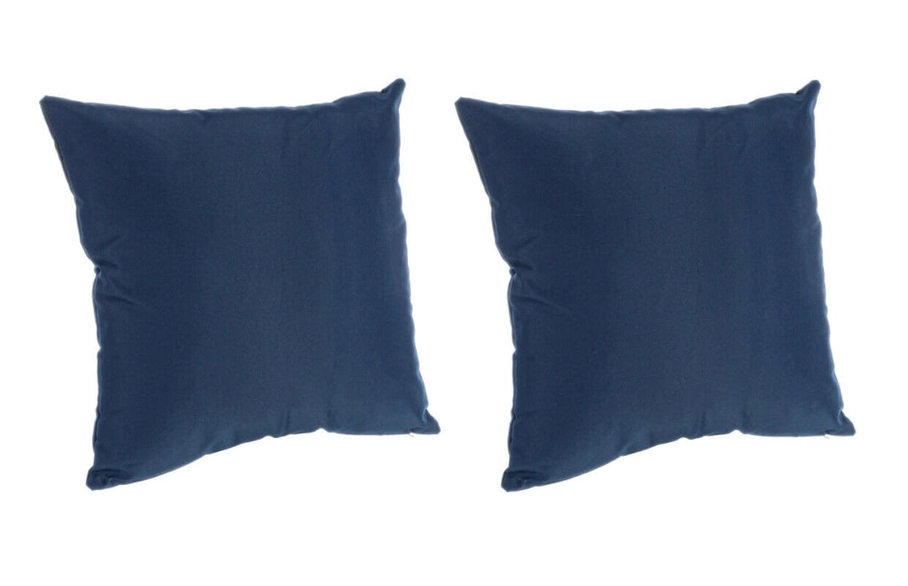 Fodera Cuscino da Esterno Set 2 Pz Copricuscino Federa 45x45 60x60 Bizzotto Larghezza: 60 x 60 cm, Colore: Blu