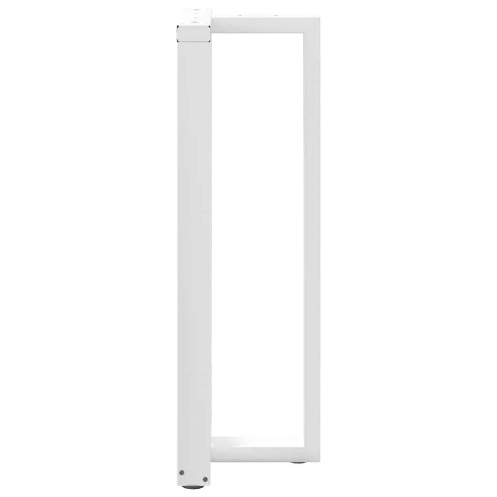 Set di 2 gambe per tavolo da bar a forma di T moderne e funzionali 40 x 35 x 110 cm acciaio bianco 02_0057358