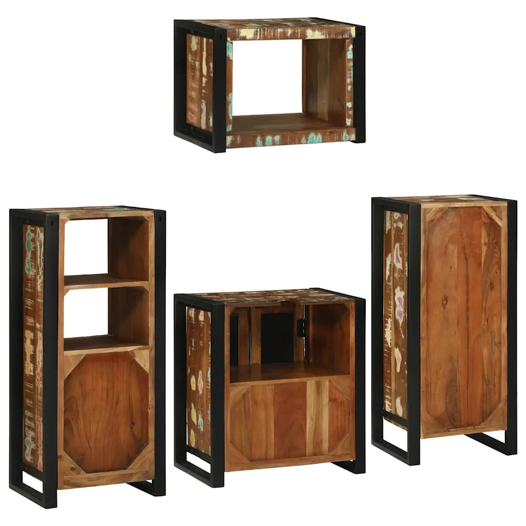 Set di mobili per il bagno 4 pcs Legno massello riciclato 3305679