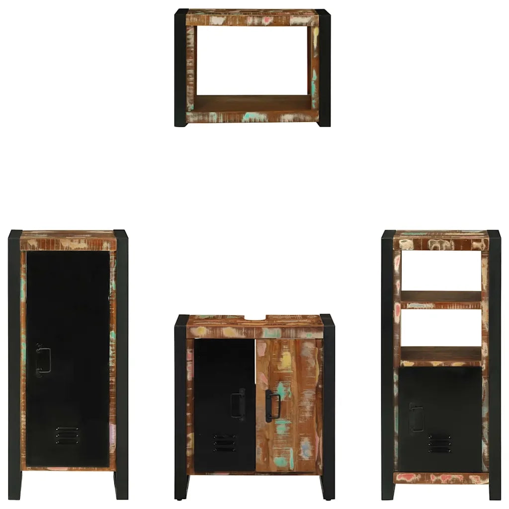 Set di mobili per il bagno 4 pcs Legno Recuperato Massello 3305677