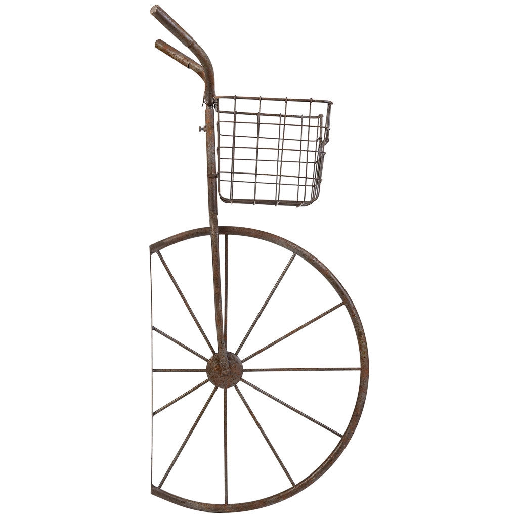 Fioriera in metallo per bicicletta rame 54,61x46,99x104,78h cm