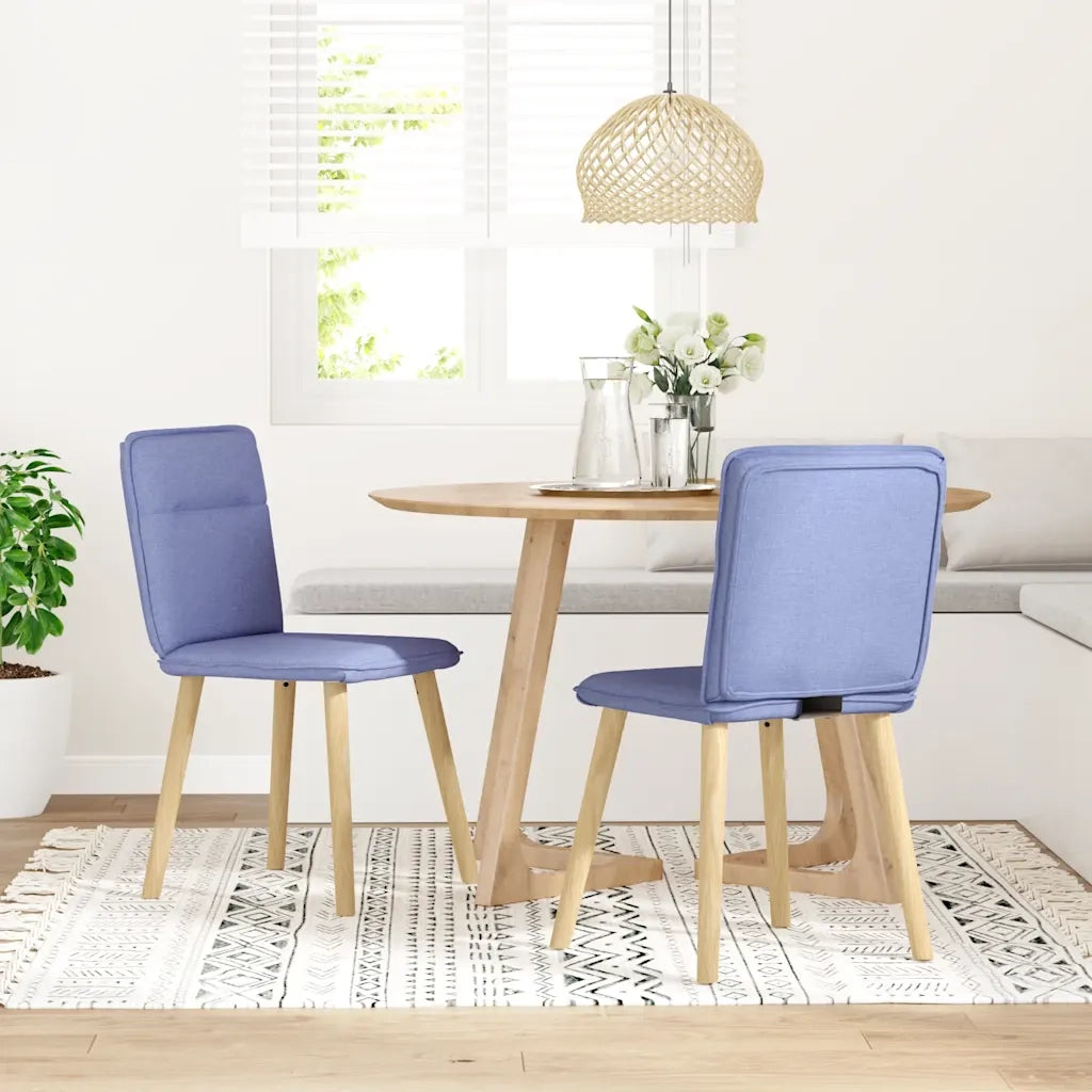 Sedie da Pranzo 2 pz Blu Jeans in Tessuto 4101230