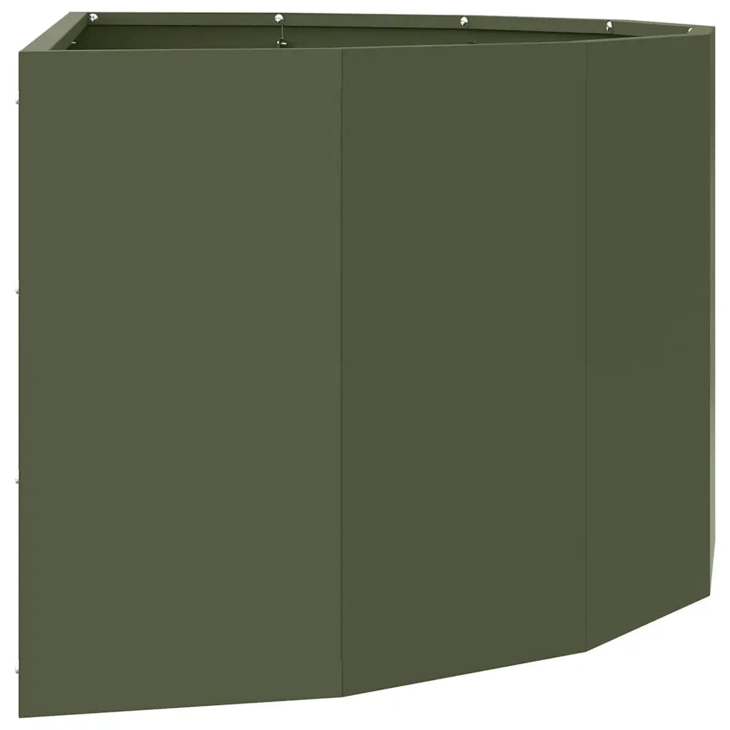 Fioriera | Cassetta per fiori | Vaso Verde oliva 90 x 45 x 35 cm Acciaio