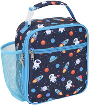 Borsa Isolante per Bambini - Grande Borsa per Picnic per Bambini con Contenitore per Biberon, Scatola di Latta Impermeabile per Picnic, Scuola, Blu Dinosauri