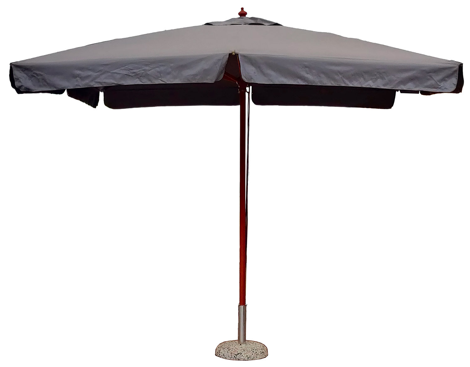 Ombrellone da Giardino 3x3m Palo Ø48 mm in Legno e Poliestere Grigio