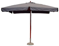 Ombrellone da Giardino 3x3m Palo Ø48 mm in Legno e Poliestere Grigio