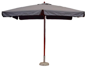 Ombrellone da Giardino 3x3m Palo Ø48 mm in Legno e Poliestere Grigio