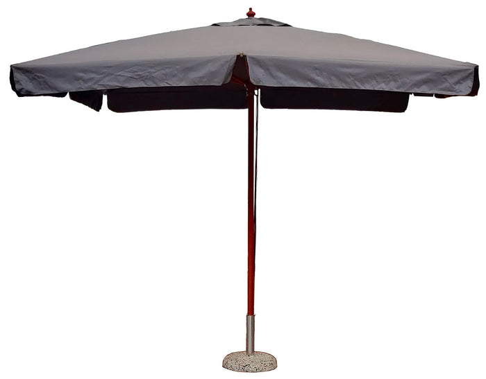 Ombrellone da Giardino 3x3m Palo Ø48 mm in Legno e Poliestere Grigio