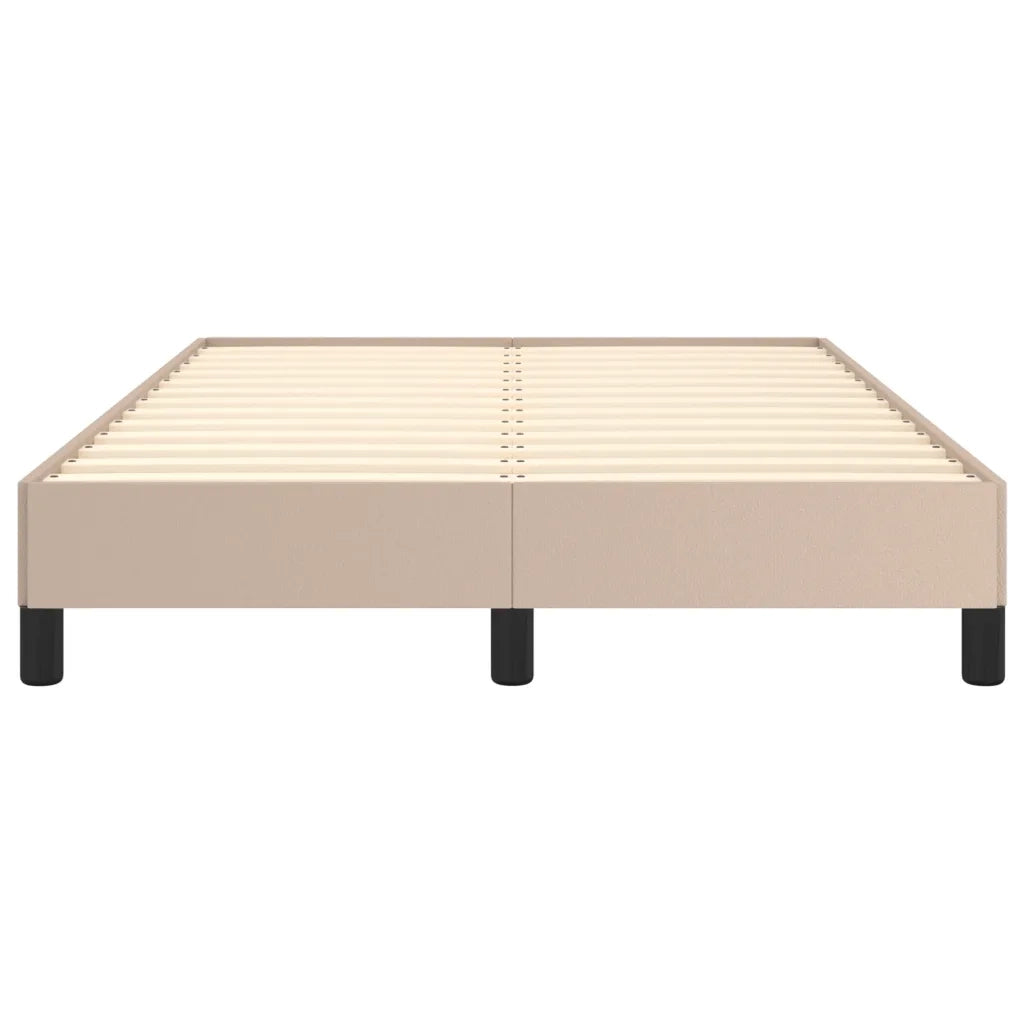 Letto matrimoniale | Letto per adulti | Giroletto senza Materasso Cappuccino 120x190 cm in Similpelle