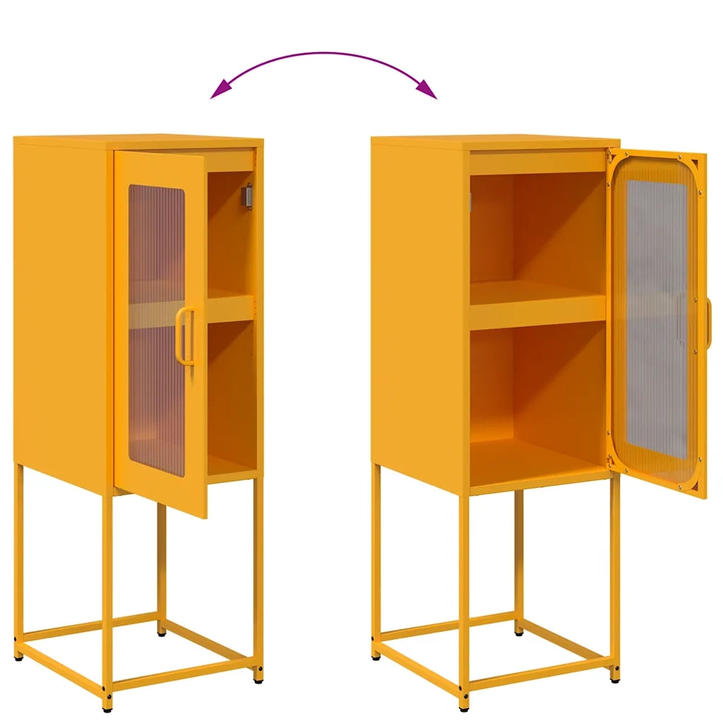 vidaXL Credenza Giallo Senape 36x39x107 cm Acciaio Laminato a Freddo