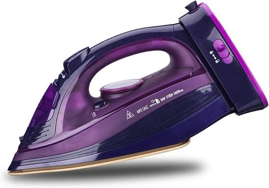 Strijkijzer a Vapore - 2400W - Piastrella Ceramica - 5 Posizioni - Blu - Con Piastra Ceramica - Modelli senza Cavo