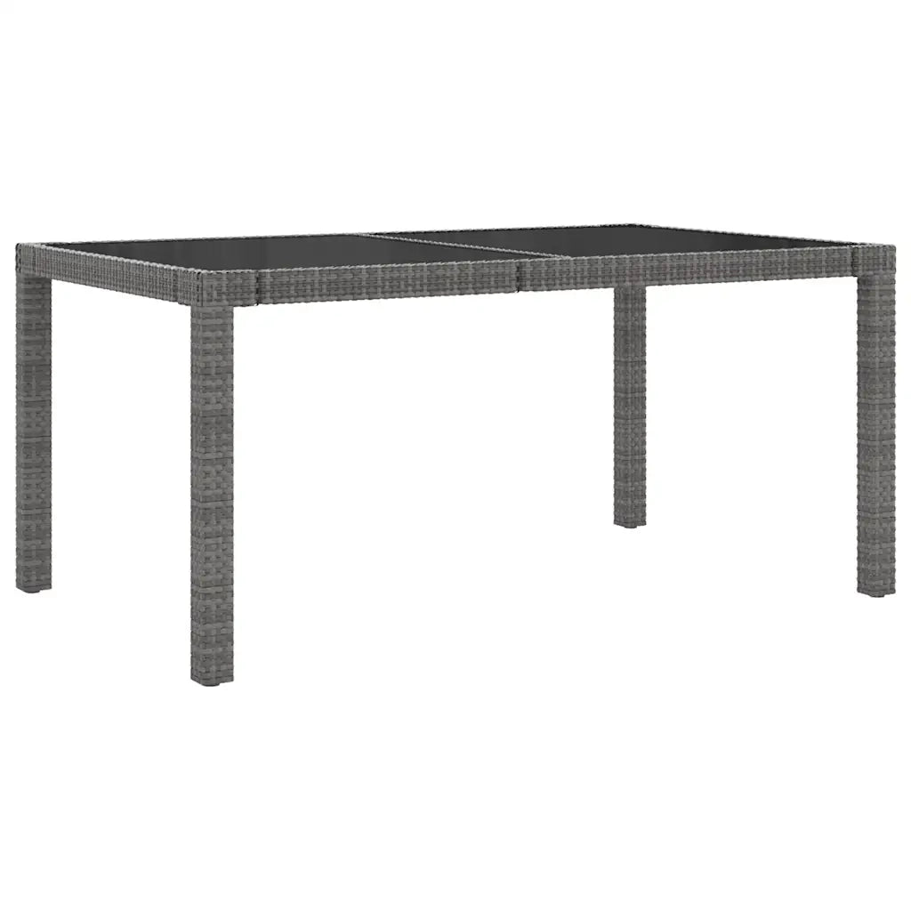Set da Giardino 7 pz con Cuscini in Polyrattan Nero e Grigio 3094936