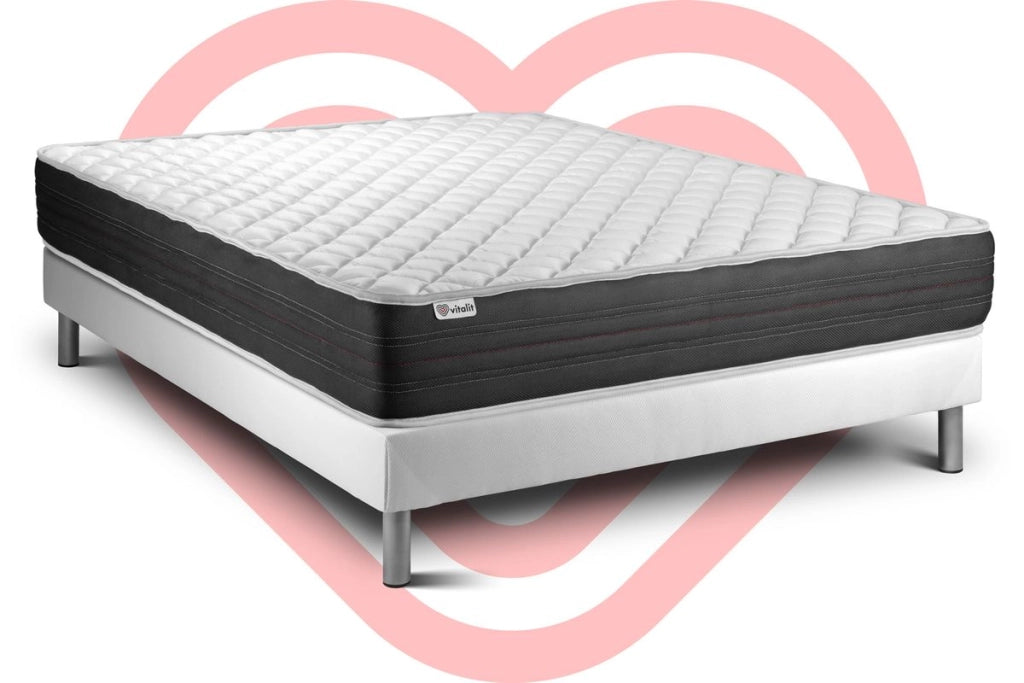 Letto con materasso VITAL MEMO ONE 180 x 220 cm Rete kit Bianco