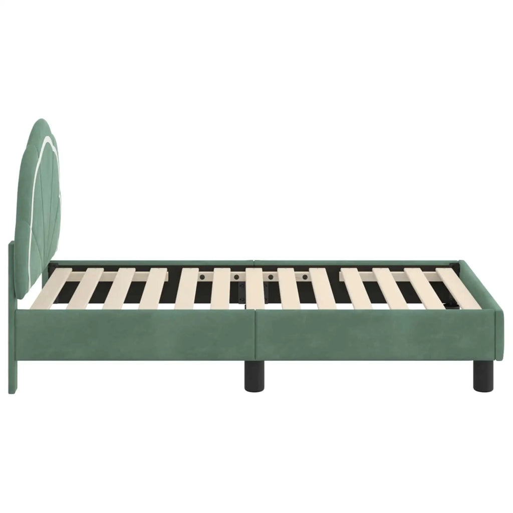 Struttura letto per bambini con testata Verde Mare 70 x 140 cm