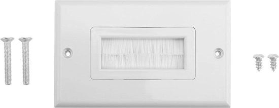 Pannello di finitura in plastica con setole - installazione anti-polvere per parete - attraversamento cavi - pannello decorativo per parete - HDMI HDTV - home cinema - riciclabile